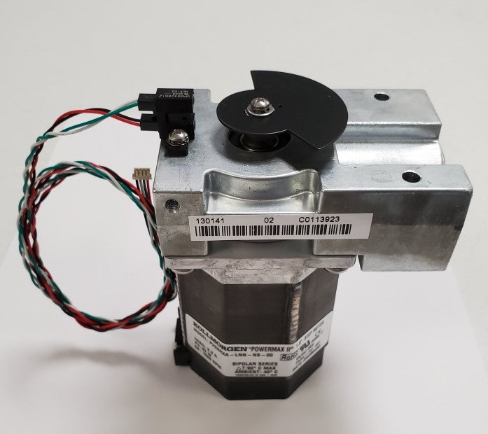 A motor with multiple wires attached, including one wire visibly connected to the motor itself.