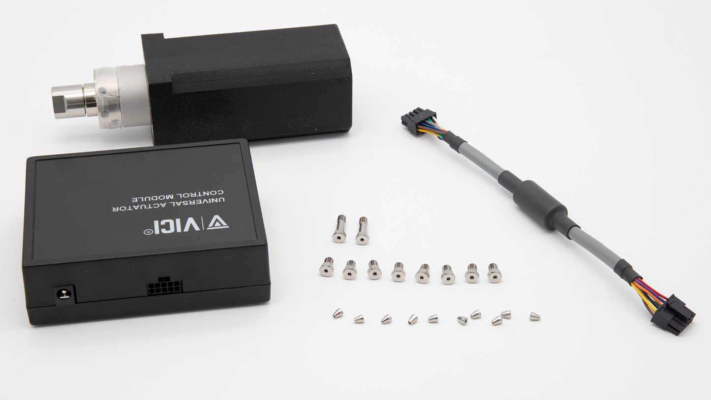 Actuator with power source and cable, showcasing essential components for enhanced performance and functionality.