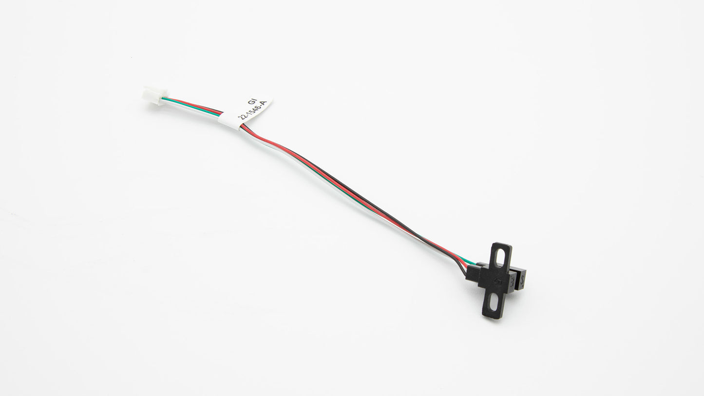 A small black wire connected to a compact black connector, showcasing a simple and functional design.