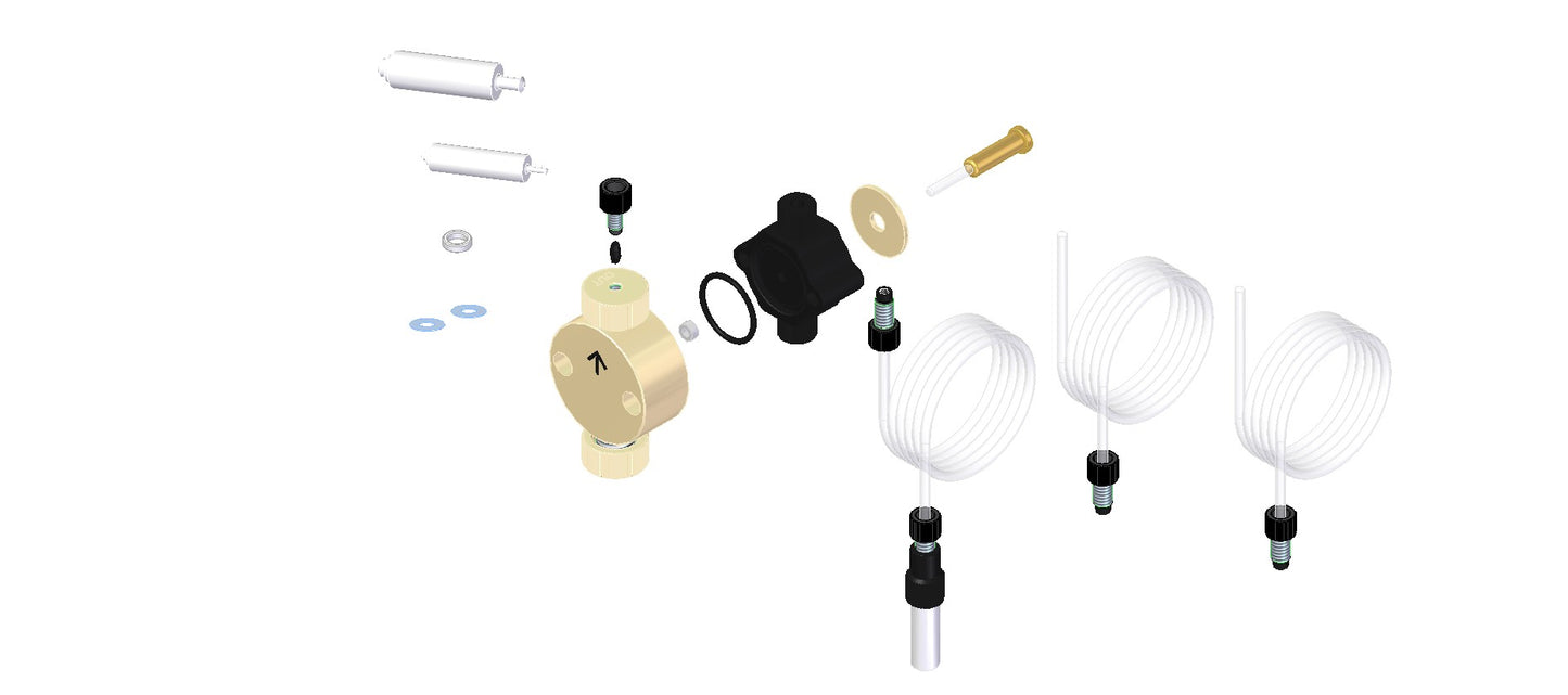 A white background featuring multiple parts arranged neatly for a clean, organized appearance.
