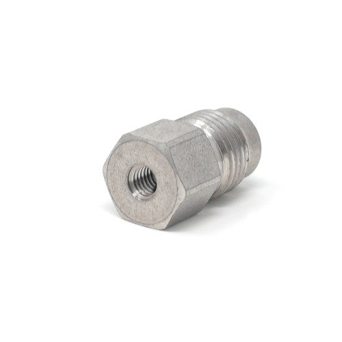 A stainless steel threaded fitting showcasing its durable and robust design for secure connections.