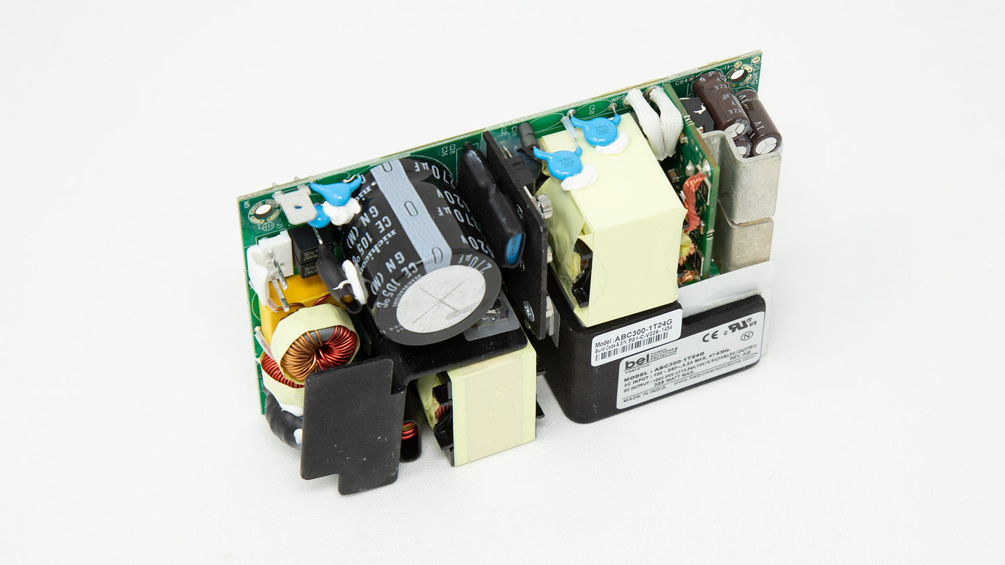 A power supply board showcasing various power supply components designed for effective power distribution.