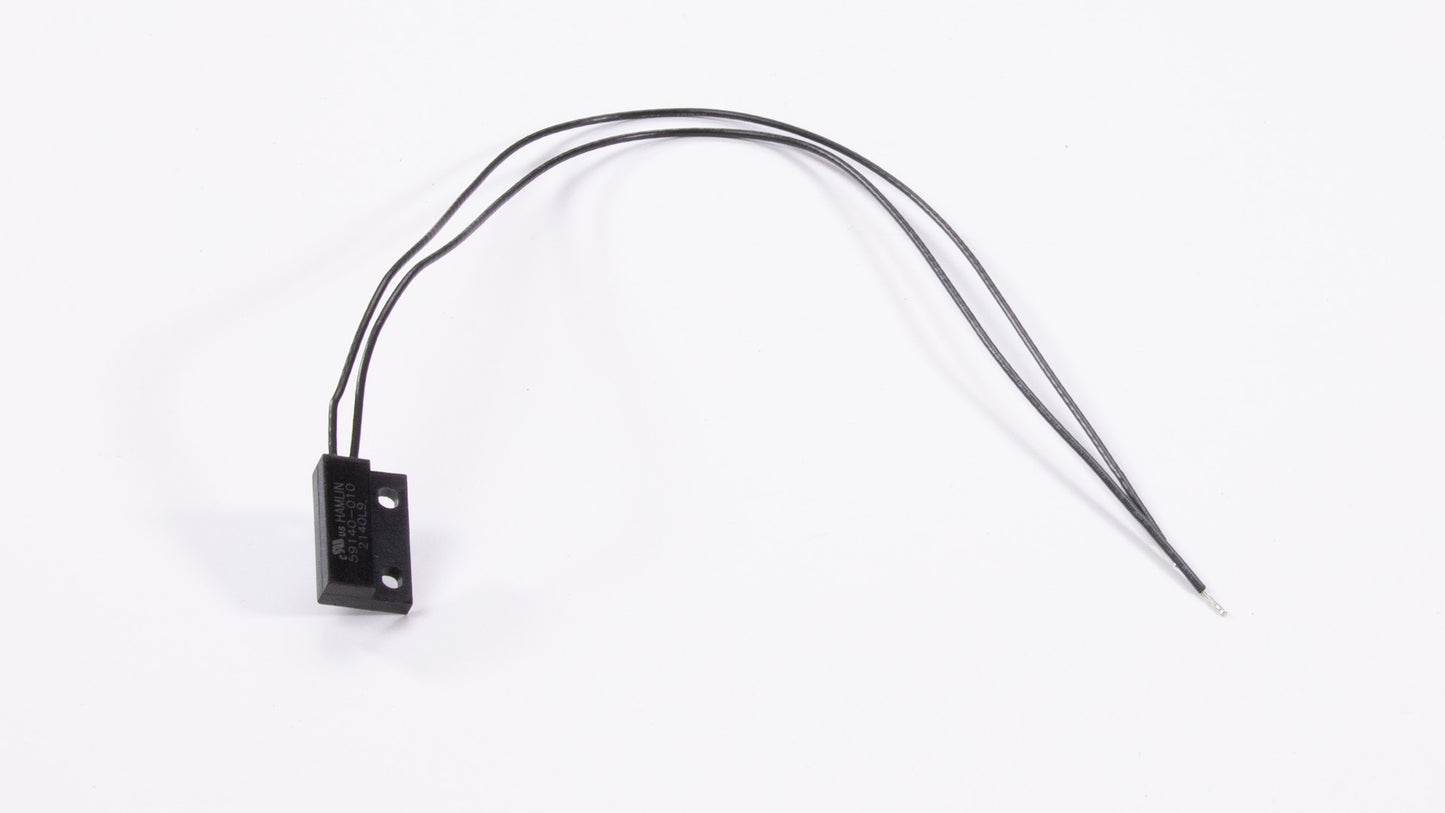 A pair of black wires featuring a small black plug attached at one end, suitable for various electronic devices.