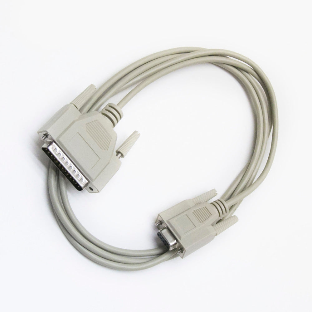 A cable with two connectors displayed against a plain white background.