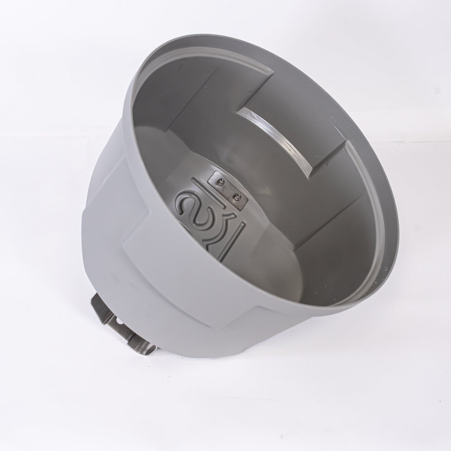 A gray plastic cover, ideal for keeping items organized and protected.