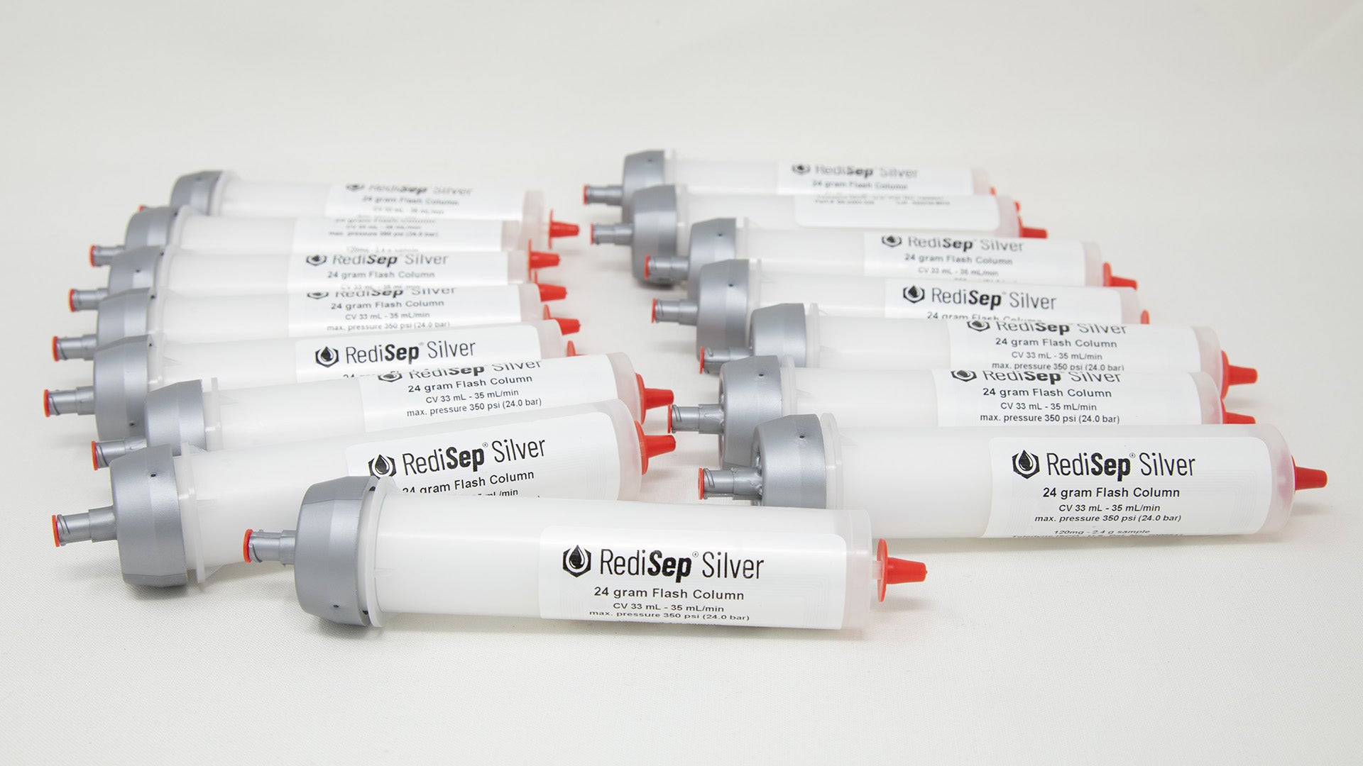 RediSep® Silver Silica Gel Disposable Flash Columns (24 Gram) - Package of  15