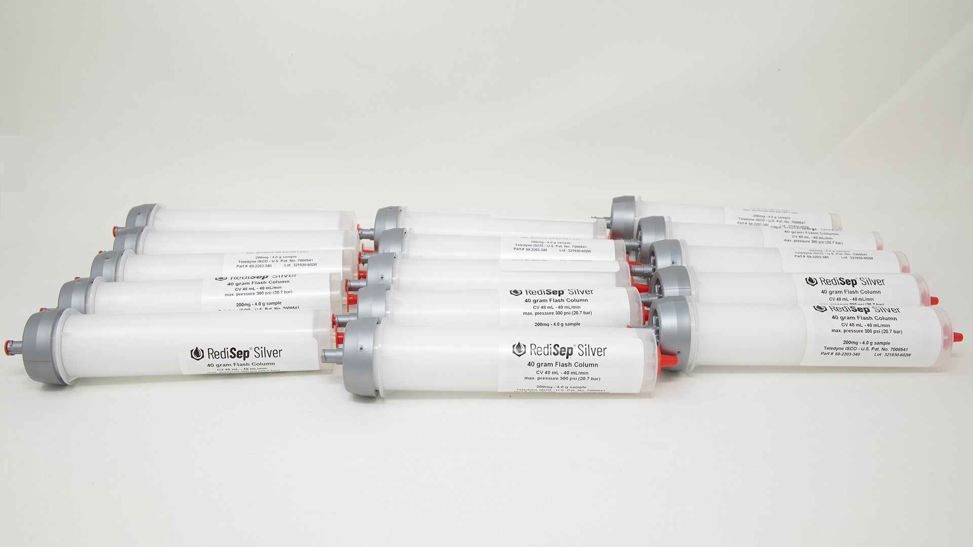 RediSep® Silver Silica Gel Disposable Flash Columns (40 Gram) - Package of  15