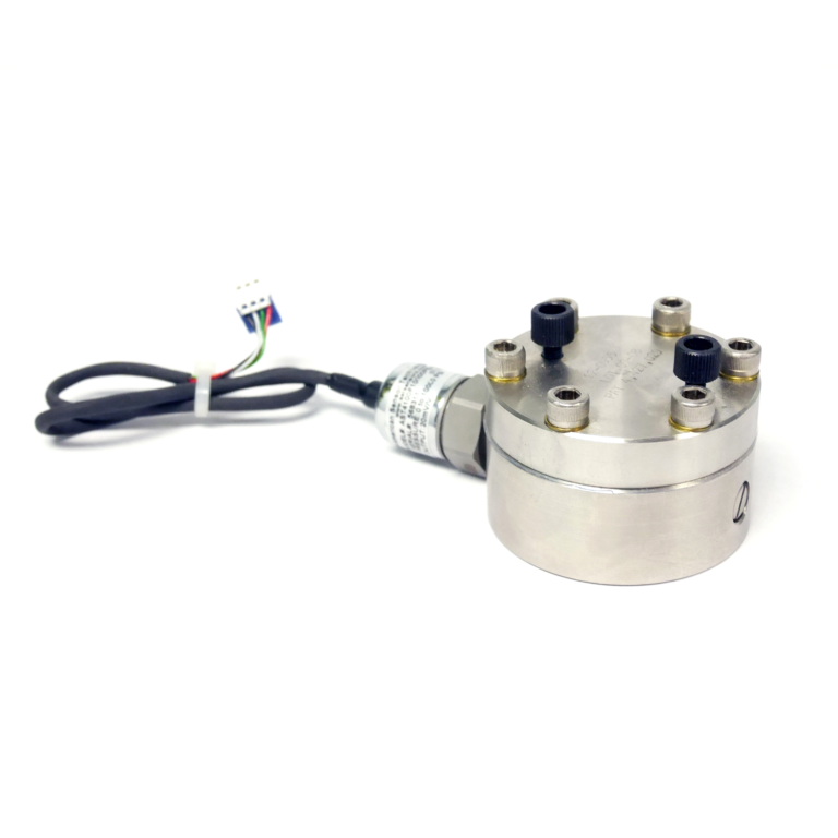 A metal valve with attached wires, showcasing a connection for electrical or mechanical functionality.