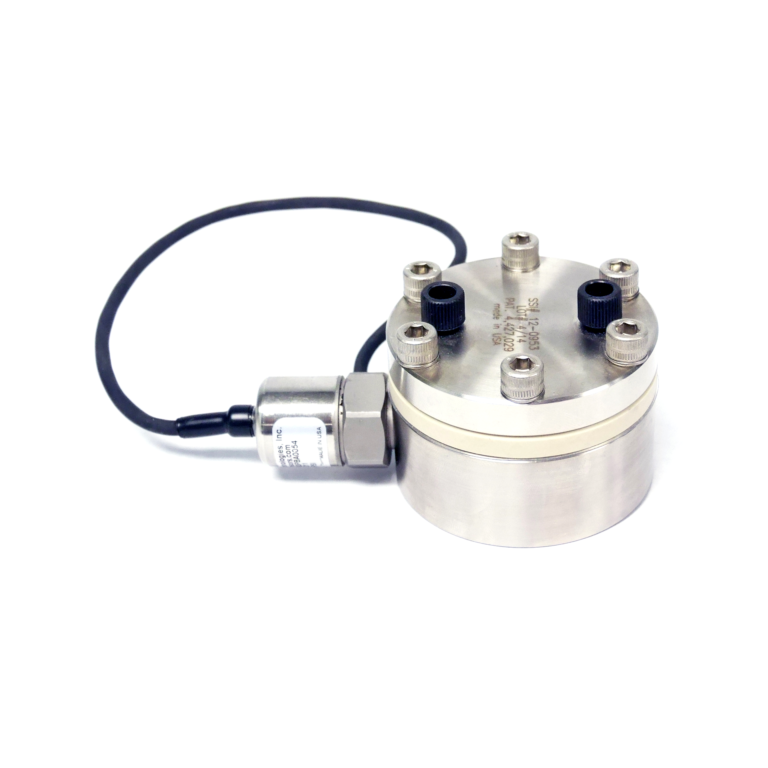 A metal valve with attached wires, showcasing a connection for electrical or mechanical functionality.