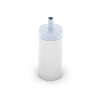 A cylindrical shaped filter pictured against a white background.
