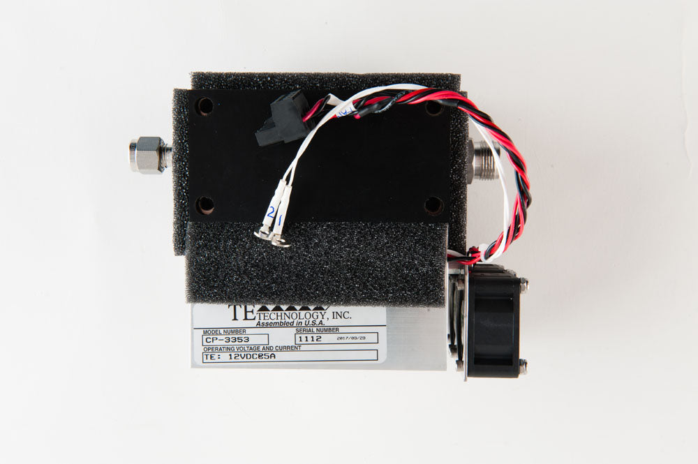 A compact black box equipped with two fans, likely intended for enhancing airflow or cooling efficiency.