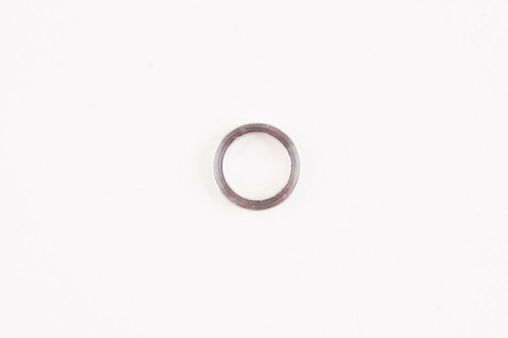 A stylish retainer ring, crafted from shiny metal.