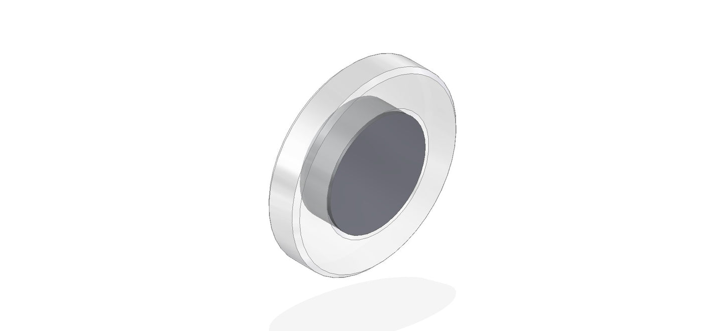 A round filter with a black center