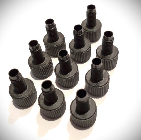 A group of black screws
