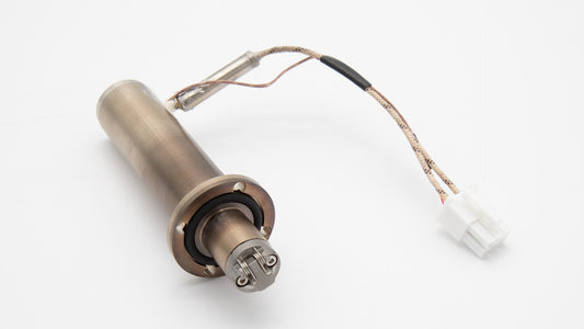 A metal cylinder with a wire and connector.