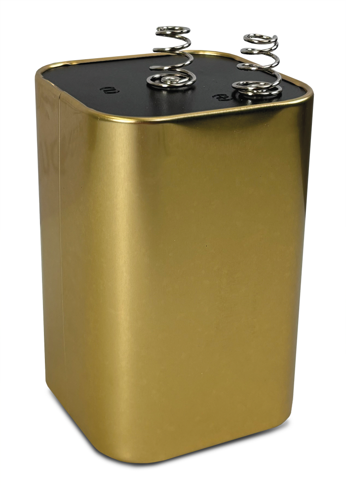 Gold colored lantern battery