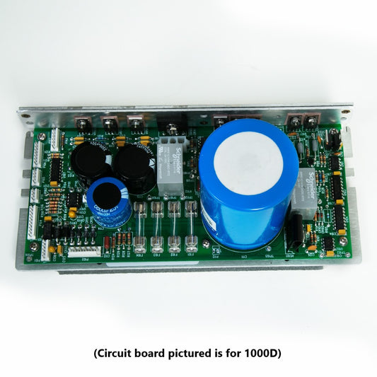 Electronic circuit board.  Text reads circuit board pictured is for 1000D.