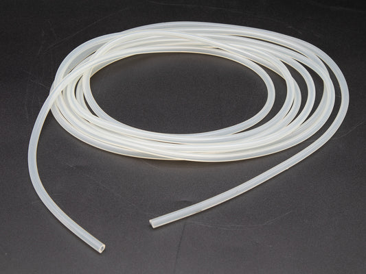 A white plastic tube featuring a long end, positioned against a neutral background for clarity.