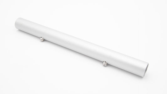 A white tube with screws