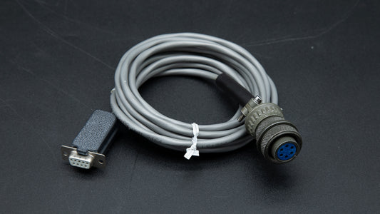 Roll of grey cable with two connectors.