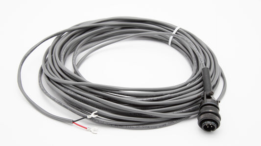 A close-up of a cable featuring a connector at one end, showcasing its design and functionality.