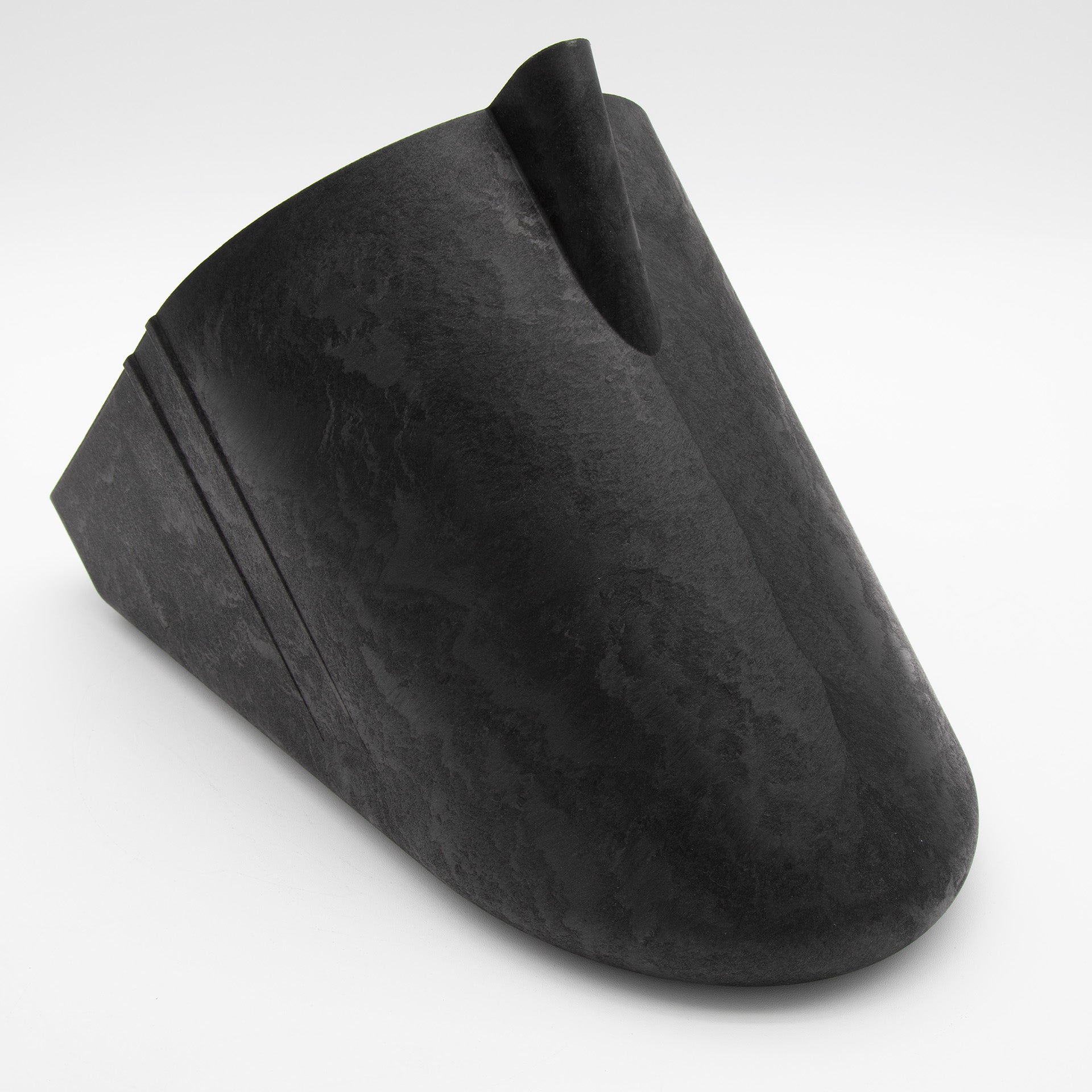 A black cone shaped object