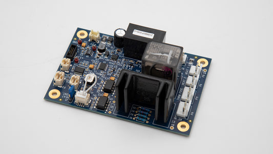 A small electronic board equipped with a power supply, highlighting its essential role in powering electronic devices.