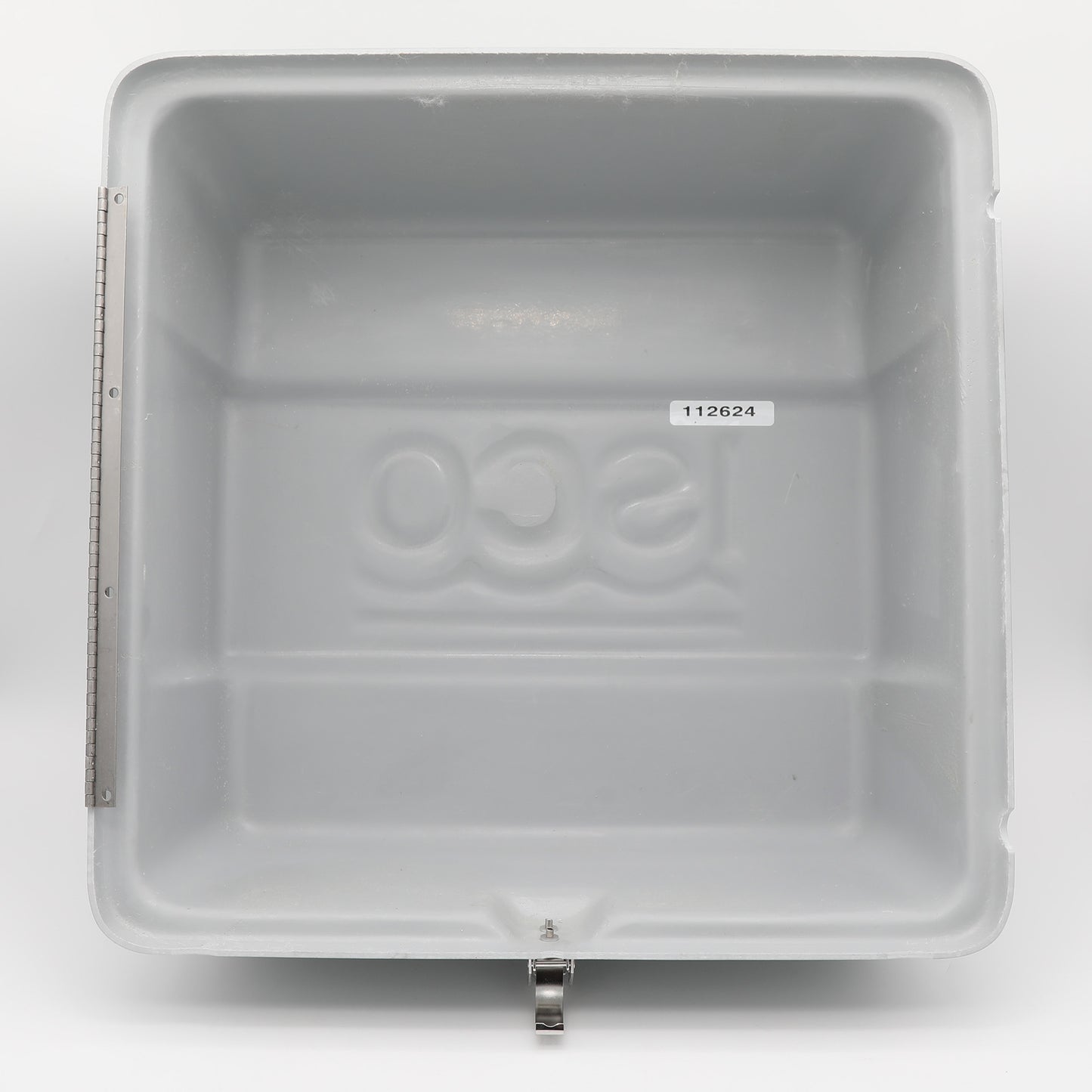 A gray box featuring the word "isco" prominently displayed on its surface.
