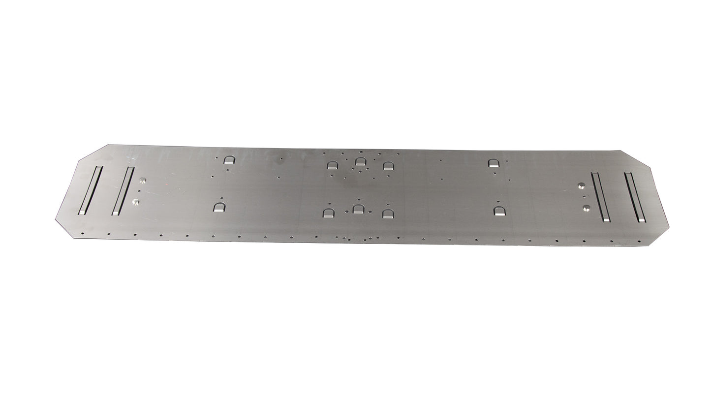A metal plate with holes