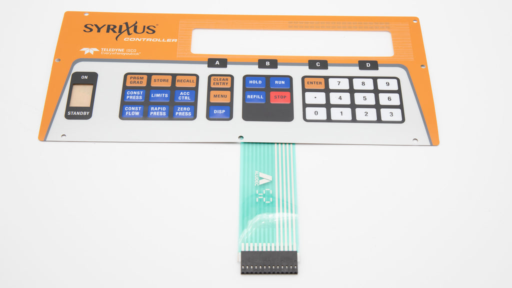 Control Panel Label for SyriXus® Pump Controller – Teledyne ISCO