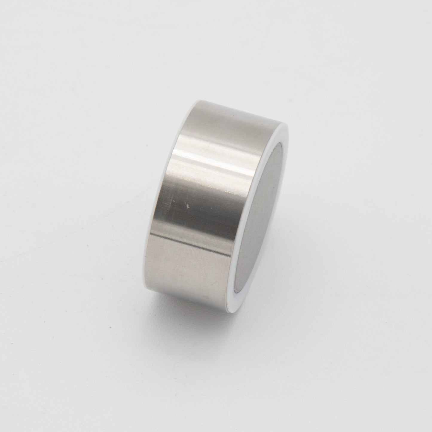 Silver cylindrical object