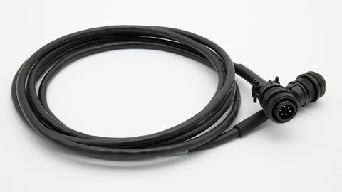A black cable with connectors