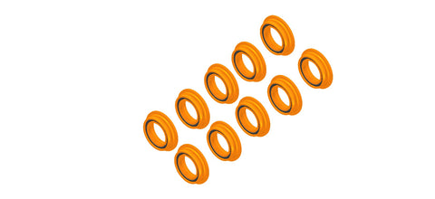 A group of orange rings