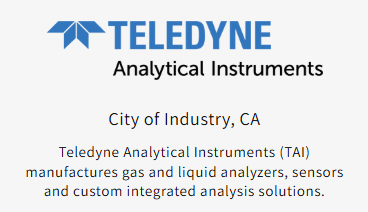 Teledyne Analytical Instruments logo and text on a white background