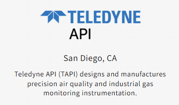 Teledyne API logo and text on a white background