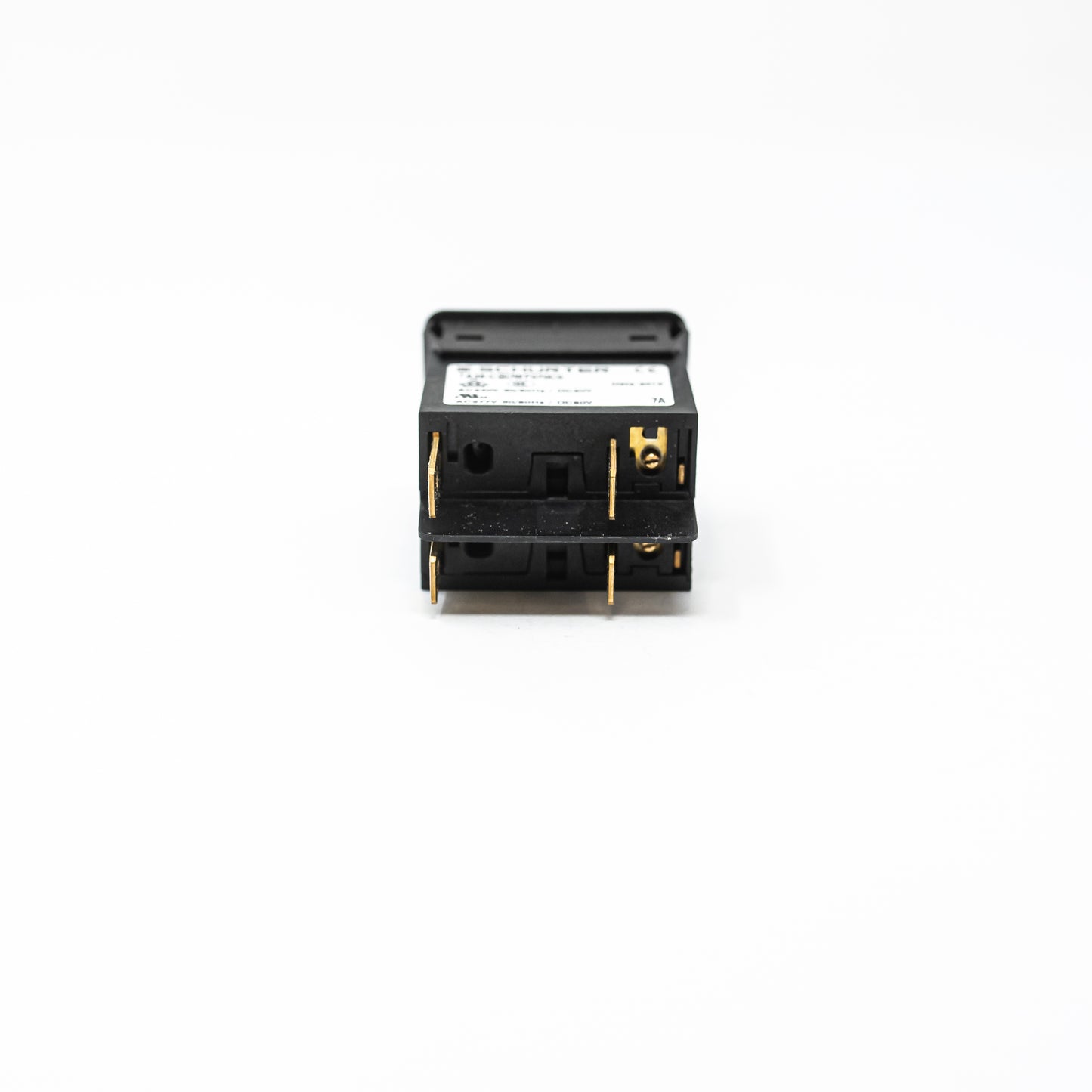 Black circuit breaker box with switch