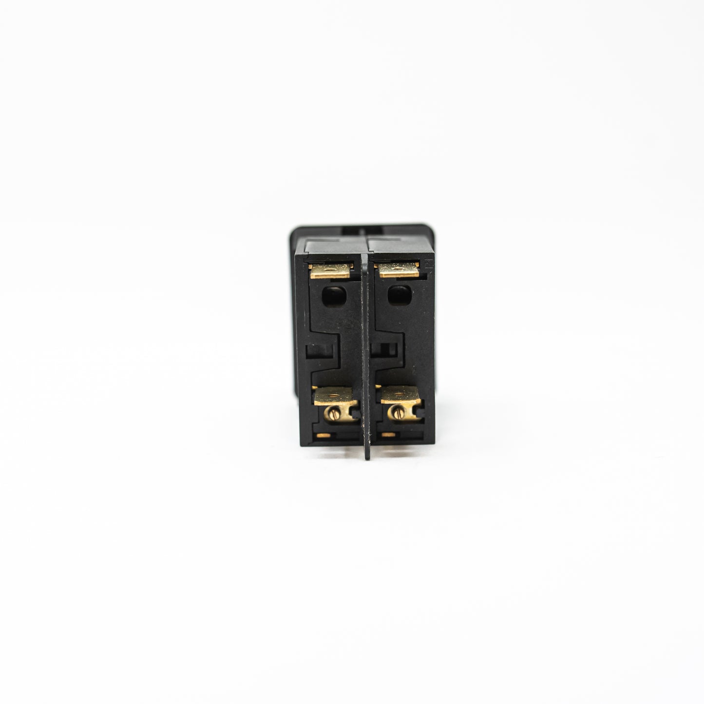 Black circuit breaker box with switch