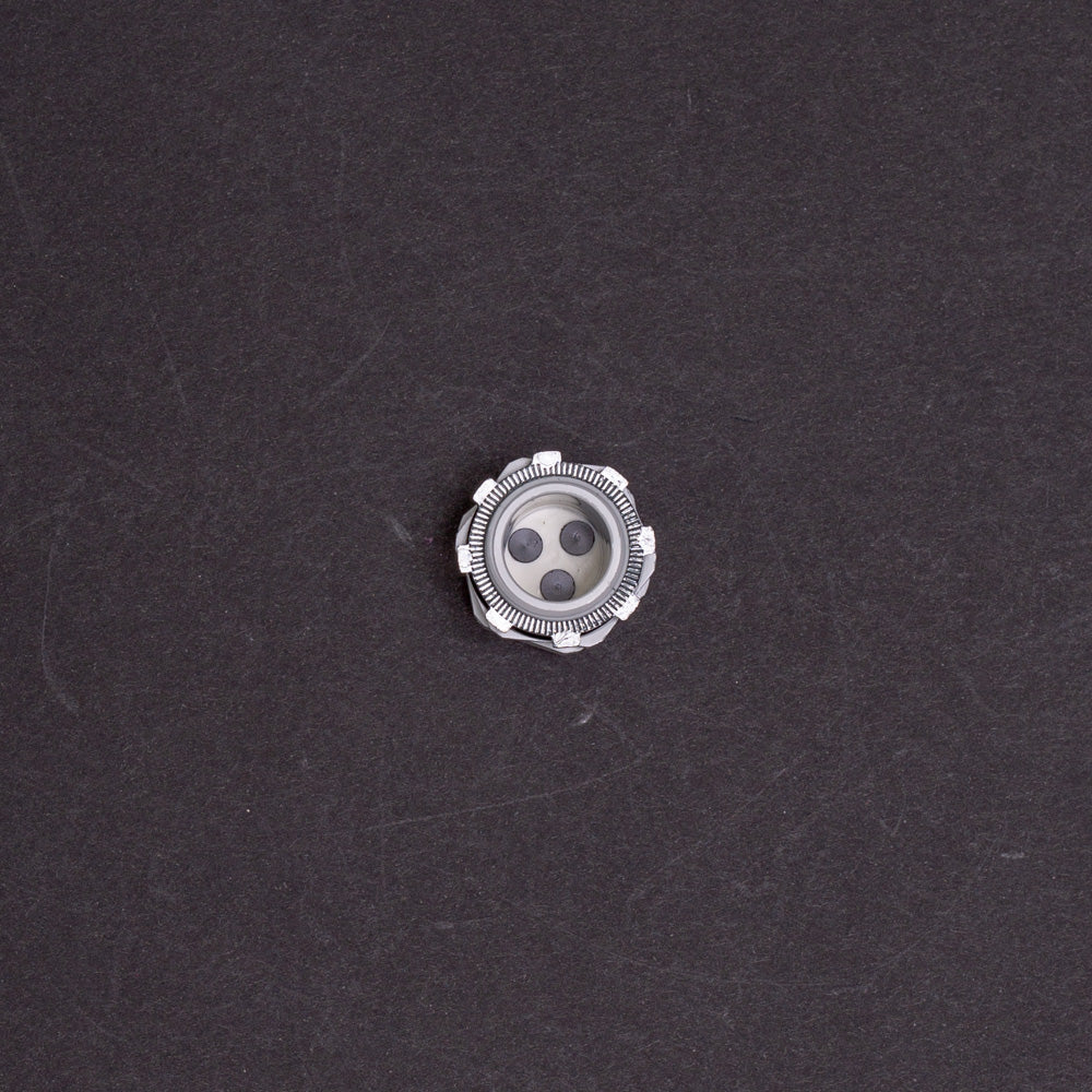 Plastic piece with 3 holes and threads