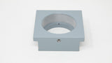 Square mount with round threaded center.