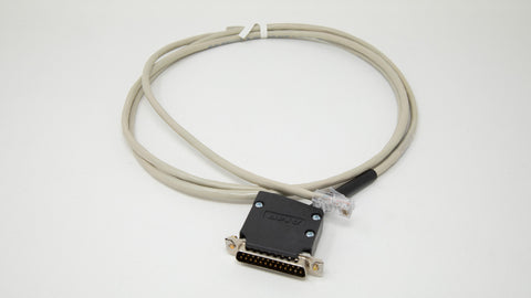 Cable with serial computer connection at one end and ethernet at other.
