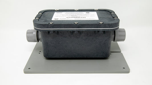 Sealed box with connectors and mounting plate