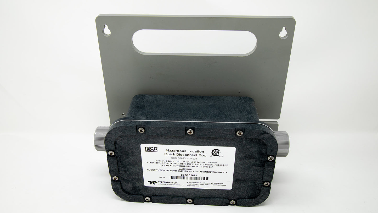 Sealed box with connectors and mounting plate