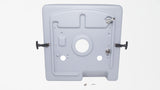 Plastic plate with bulkhead connector and pull down handle latches