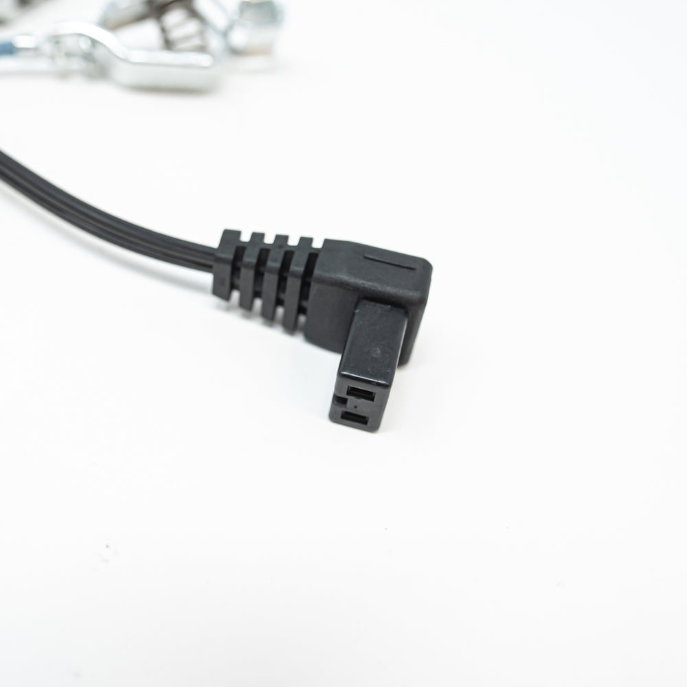 External power cable with battery clips and power adapter