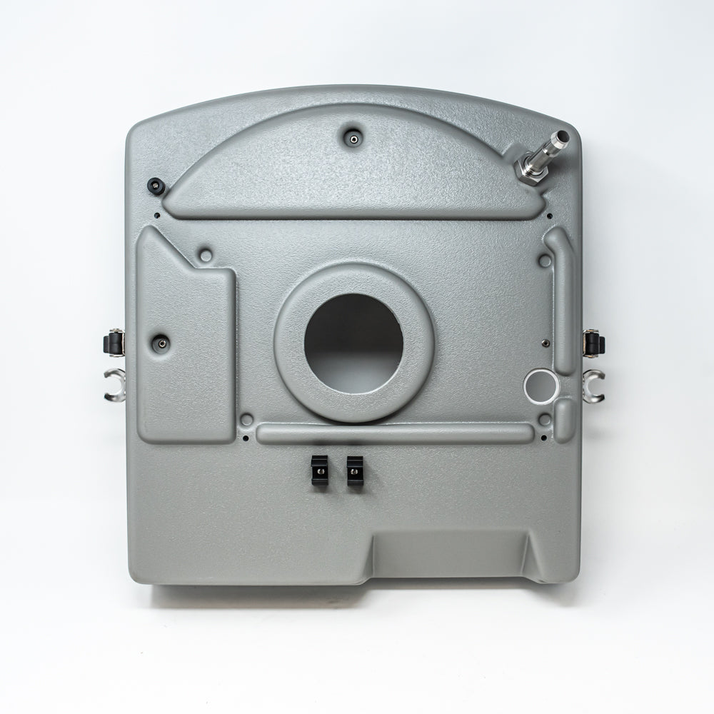 Hinge mount assembly with bulkhead connector and latches