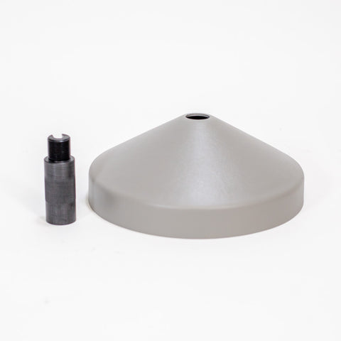 Round plastic cover with mount tube