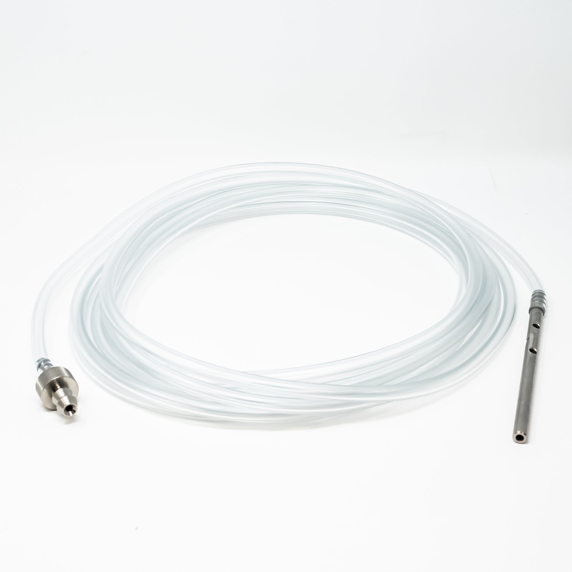 Vinyl tubing with coupler and strainer