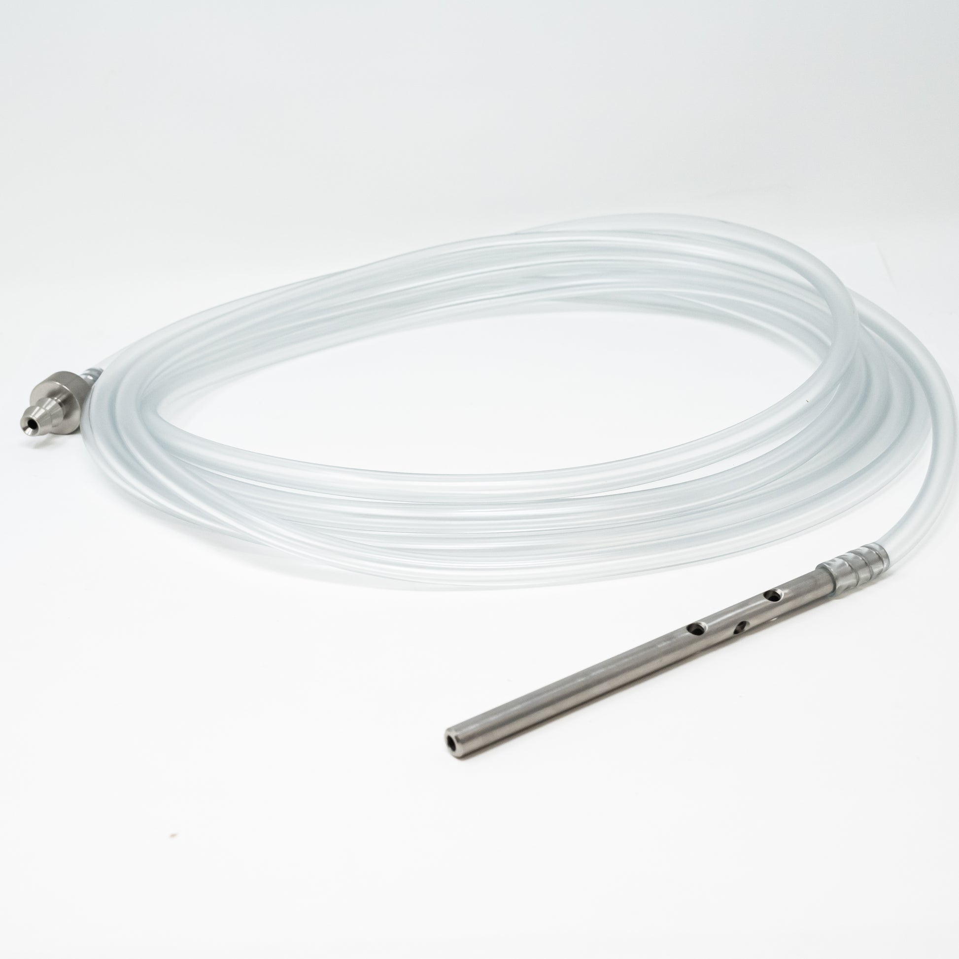 Vinyl tubing with coupler and strainer