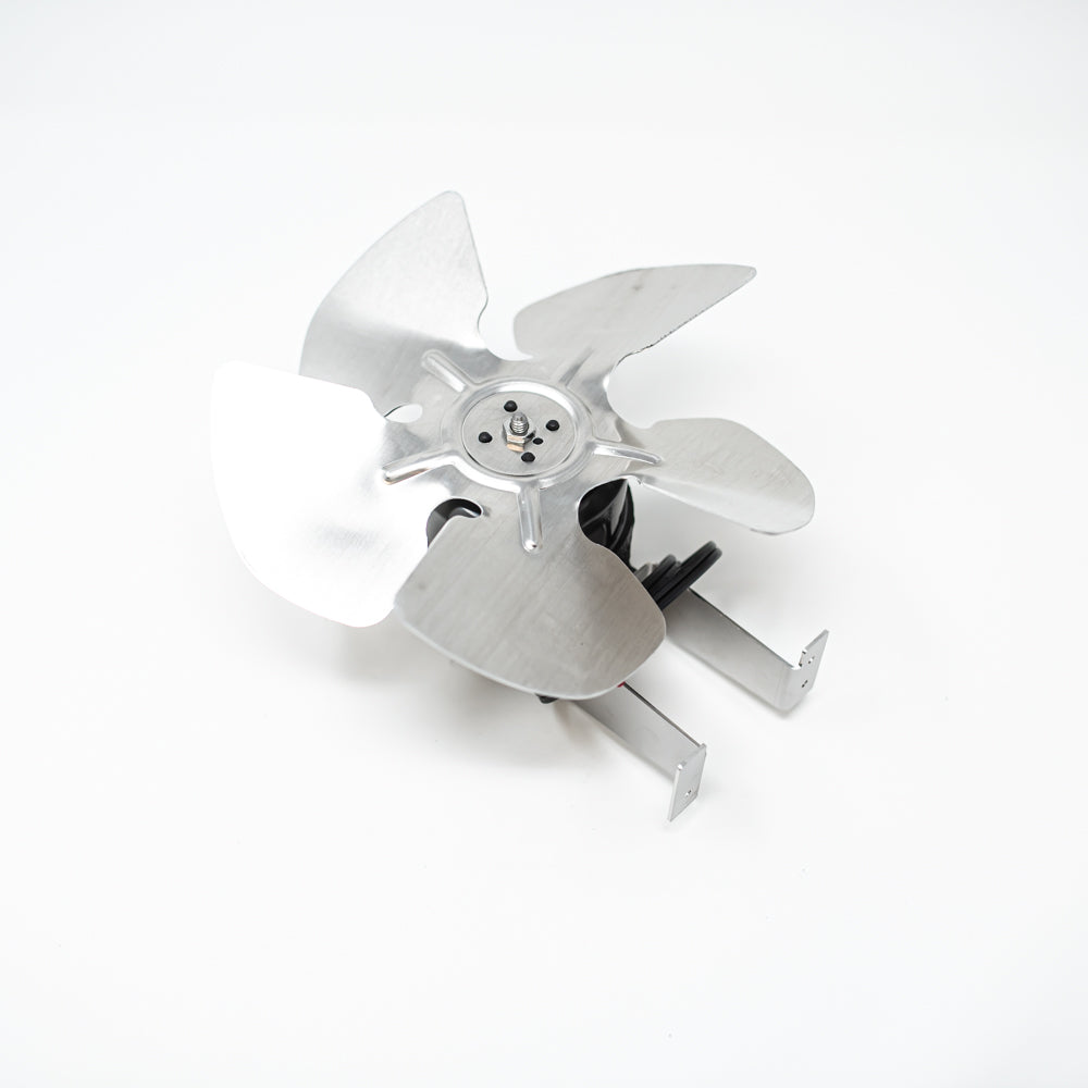 Fan with motor, bracket and connecting wires
