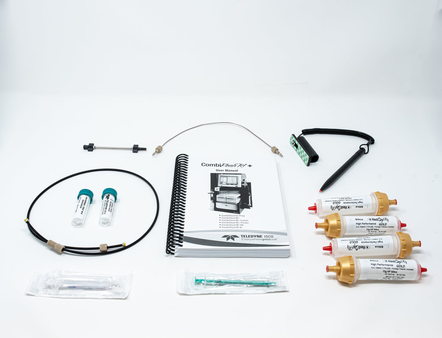 Prime Tube Assembly, Stylus with tether, Inject valve, tubing, Universal verification kit